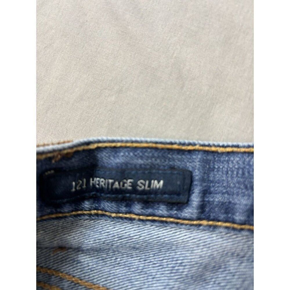 Lucky Brand 121 Slim Straight Jeans Men's 42x32 Blue Medium Wash Comfort - Picture 6 of 11